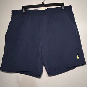 Vtg Polo Ralph Lauren Swim Trunks Mens Mesh Lined L Pony Navy Nylon Preppy 90s